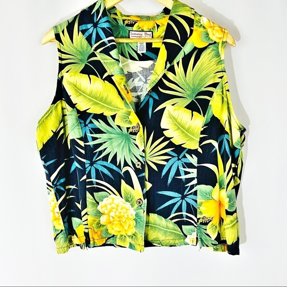 Jamaica Bay 80s‎ Vintage Hawaiian Aloha Blouse